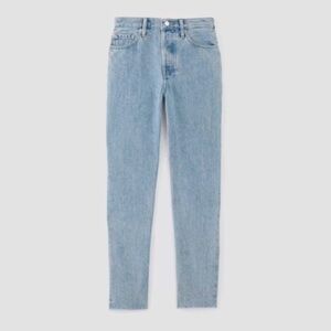 Everlane Straight Fit High Rise Cheeky Cigarette Light/Med Wash Jeans Size 25